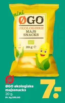 Netto ØGO økologiske majssnacks tilbud