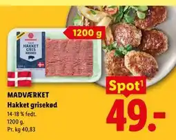 Lidl MADVÆRKET Hakket grisekød tilbud