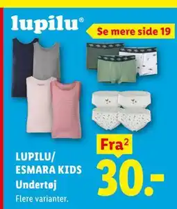 Lidl LUPILU/ ESMARA KIDS Undertøj tilbud