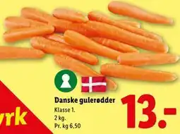 Lidl Danske gulerødder tilbud