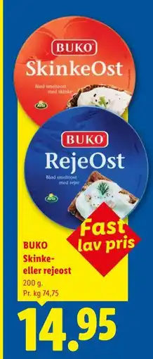 Lidl BUKO Skinke- eller rejeost tilbud
