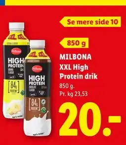 Lidl MILBONA XXL High Protein drik tilbud