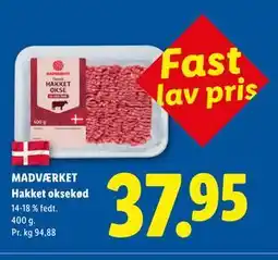 Lidl MADVÆRKET Hakket oksekød tilbud