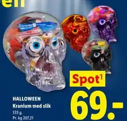 Lidl HALLOWEEN Kranium med slik tilbud