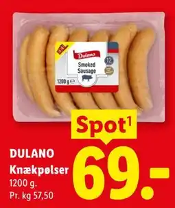 Lidl DULANO Knækpølser tilbud