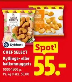 Lidl CHEF SELECT Kyllinge- eller kalkunnuggets tilbud