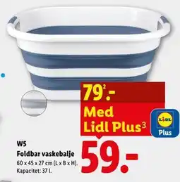 Lidl W5 Foldbar vaskebalje tilbud