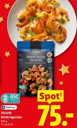 Lidl DELUXE Hvide tigerrejer tilbud