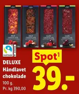 Lidl DELUXE Håndlavet chokolade tilbud