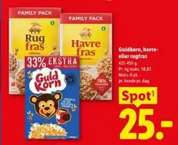Lidl Guldkorn, havre- eller rugfras tilbud