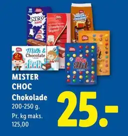 Lidl MISTER CHOC Chokolade tilbud
