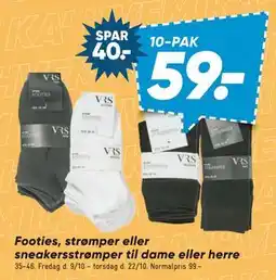 Bilka Footies, strømper eller sneakersstrømper til dame eller herre tilbud