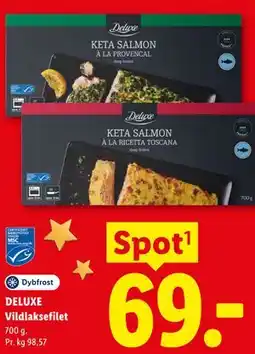 Lidl DELUXE Vildlaksefilet tilbud