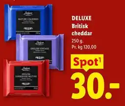 Lidl DELUXE Britisk cheddar tilbud