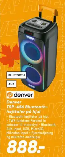 Bilka Denver TSP-456 Bluetooth-højttaler på hjul tilbud