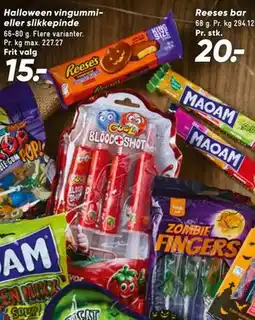 Bilka Halloween vingummi- eller slikkepinde tilbud