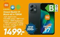 Bilka Xiaomi Redmi 17 Black 4G 4/128GB tilbud
