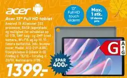 Bilka Acer 13” Full HD tablet tilbud