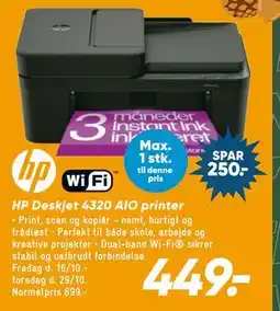 Bilka HP Deskjet 4320 AIO printer tilbud