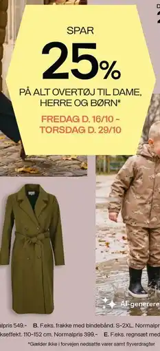Bilka PÅ ALT OVERTØJ TIL DAME, HERRE OG BØRN tilbud