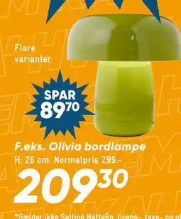 Bilka Olivia bordlampe tilbud