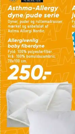 Bilka Allergivenlig baby fiberdyne tilbud