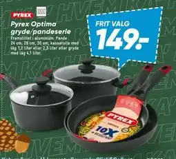 Bilka Pyrex Optima gryde/pandeserie tilbud