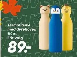 Bilka Termoflaske med dyrehoved tilbud