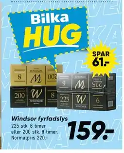 Bilka Windsor fyrfadslys tilbud