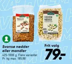 Bilka Svansø nødder eller mandler tilbud