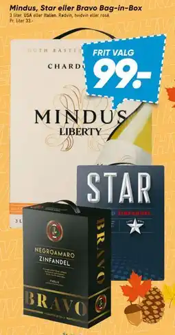 Bilka Mindus, Star eller Bravo Bag-in-Box tilbud