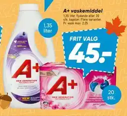 Bilka A+ vaskemiddel tilbud