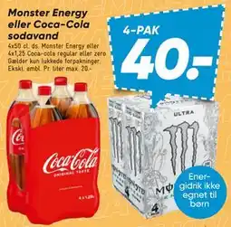 Bilka Monster Energy eller Coca-Cola sodavand tilbud