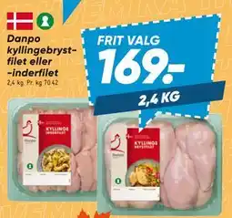 Bilka Danpo kyllingebrystfilet eller -inderfilet tilbud
