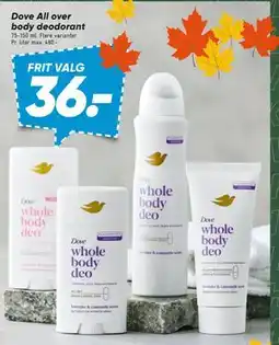 Bilka Dove All over body deodorant tilbud