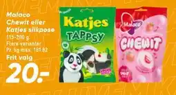Bilka Malaco Chewit eller Katjes slikpose tilbud