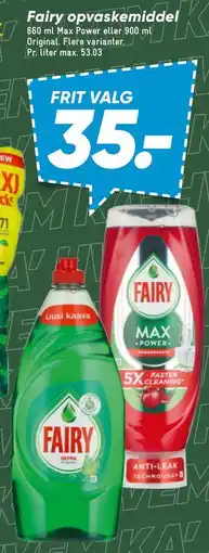Bilka Fairy opvaskemiddel tilbud