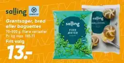 Bilka salling Grøntsager, brød eller baguettes tilbud