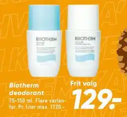 Bilka Biotherm deodorant tilbud