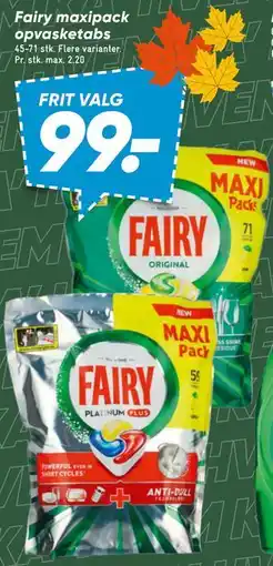 Bilka Fairy maxipack opvasketabs tilbud