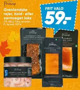 Bilka Grønlandske rejer, kold- eller varmrøget laks tilbud