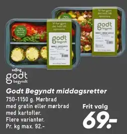 Bilka Godt Begyndt middagsretter tilbud