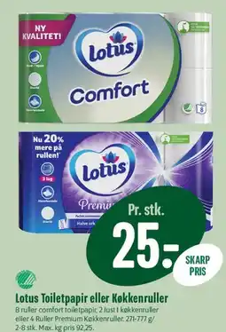 Min Købmand Lotus Toiletpapir eller Køkkenruller tilbud