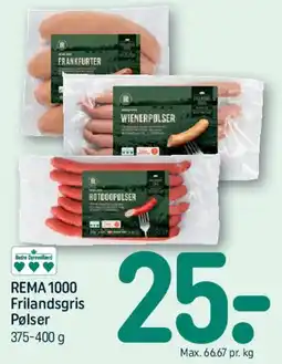 REMA 1000 REMA1000 Frilandsgris Pølser tilbud