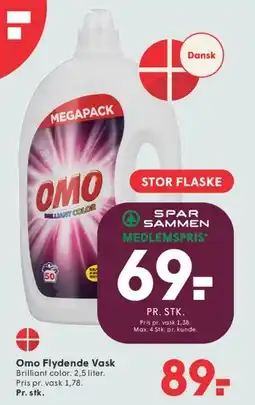 SPAR Omo Flydende Vask Brilliant Color 2,5 liter tilbud