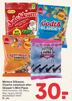 SPAR Malaco / Cloetta slikposer tilbud