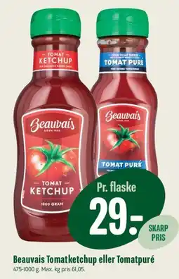 Min Købmand Beauvais Tomatketchup eller Tomatpuré tilbud