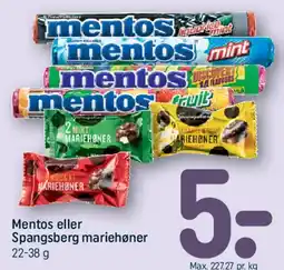 REMA 1000 Mentos eller Spangsberg mariehøner tilbud