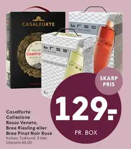 SPAR Casalforte Collezione / Bree boxed wines tilbud