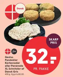 SPAR Gestus panerede karbonader / XL schnitzler tilbud